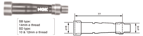 NGK SB05E Resistor Covers