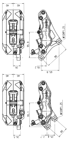 Nissin Brake Caliper Drawing